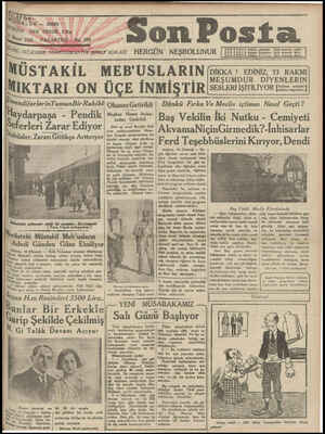 Son Posta Gazetesi 11 Mayıs 1931 kapağı