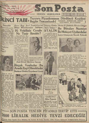 Son Posta Gazetesi 13 Mayıs 1931 kapağı