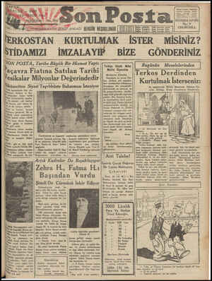 Son Posta Gazetesi 21 Mayıs 1931 kapağı