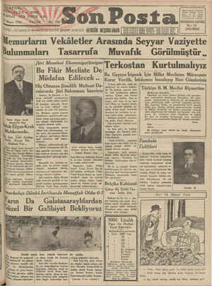 Son Posta Gazetesi 24 Mayıs 1931 kapağı