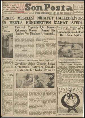 Son Posta Gazetesi 28 Mayıs 1931 kapağı