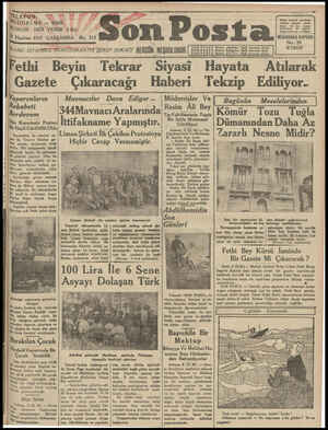 Son Posta Gazetesi 10 Haziran 1931 kapağı