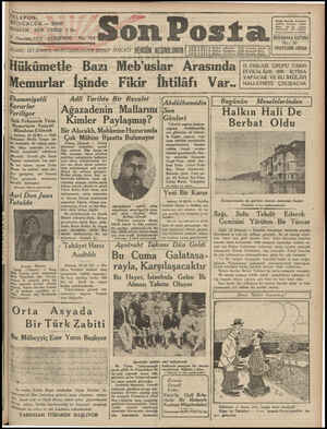Son Posta Gazetesi 11 Haziran 1931 kapağı