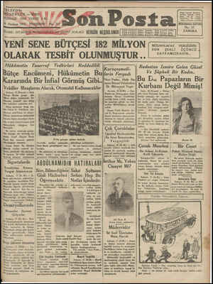 Son Posta Gazetesi 18 Haziran 1931 kapağı