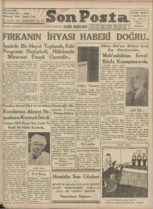 Son Posta Gazetesi 24 Haziran 1931 kapağı