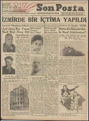 Son Posta Gazetesi 29 Haziran 1931 kapağı