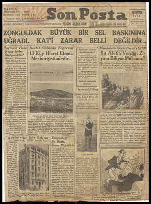 Son Posta Gazetesi 1 Temmuz 1931 kapağı