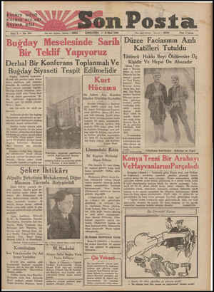  BADKIN GÖZÜ HATKIN #KULAĞI HALCKiN. DİEİ Yamı ı.ı.-ı'—ı_ıı- İstanbul — 20203 ÇARŞAMBA — 9 Mart 1932 Derhal Bir Konferans...