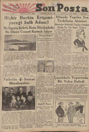     ğr BAA DA Son — ÇARŞAMBA — 20 Nisan 1932 HALKIN HTALKİIN HALKIN Osfa İstanbal — 20203 Fiatı 5 kuruş Atinada Yapılan Son
