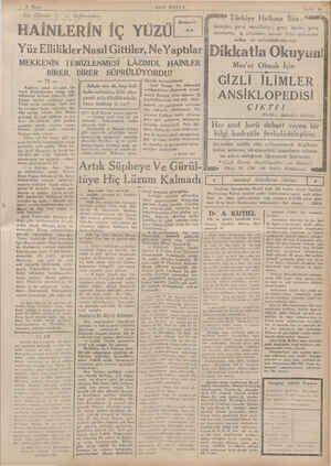    5 Ma Bir Öİı'ı'ı!ün İzi HAİNLERİN İÇ N Yüz Ellilikler Nasıl Gittiler, Ne Yaptılar MEKKENİN TEMİZLENMESİ LÂZIMDI, HAİNLER