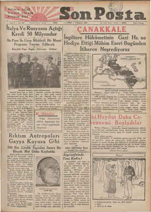    £ HALKIN GOZÜ HALKIN. KULAĞI BALKIN “DlR1 -— —,eıe 2 — No 666 Son P Yazı ı.ıın telefonu ! İstanbul — —CUMA — 3 Haziran 1932
