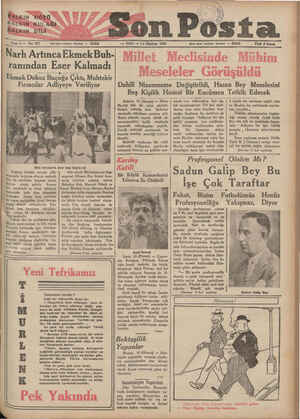  HALKIN GÖZÜ HATKINOKULAĞI BALKAN, DİLİ -— Smî—No:m Yazı işleri telefonu : İstanbul — 20203 — SALI — 14 Haziran 1932 Hare...