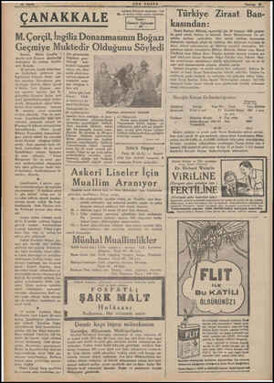  10 Sayfa aK . ÇANAKKALE M. Çorçil, İngiliz Donanmasının Boğazı Geçmiye Muktedir Oldugunu S ledi, Mister Çorçilin 4 | Burada,