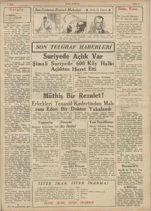    SON POSTA Ve Sevmediğimiz İki Fransa * Bir ecnebi aşina, geçenlerde bize, ekseri Türk — matbuatının arasıra Fransaya karşı