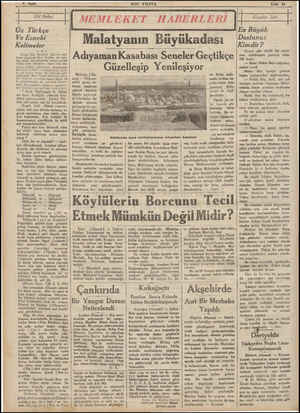  4 Sayfa . I Dil Bahsi I I Öz Türkçe Ve Ecnebi « Kelimeler -—-'ti— Könys Kım Muallim Mektebi ede- biyat muallimi Hicri Beyden