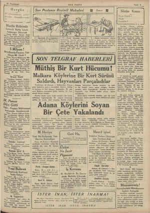    SON POSTA Hergün | M 'ndericatımızın (nk/ıi—ı Sundan (İeıcedi[cınrıııı'ş—; tir. 4 _—x Meclis Röisimiz Gelecek Hafta İçinde