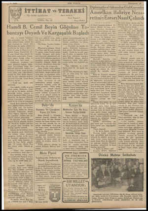  SON POSTA İTTİHAT vEe TERAEKİ — Her hakkı mahfuzdur. — Hamdi B. Cemil Beyin Göğsüne bancayı Dayadı Ve Kargaşalık Başladı...