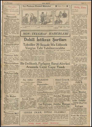  —7 Kânunusani aa. Hergı"ıu A',“’!(İurı'('n/ıııı::ın çoklu- || g“m']uu ğ dercedilememiş- tir. eli eee ei v risaren Romanyada