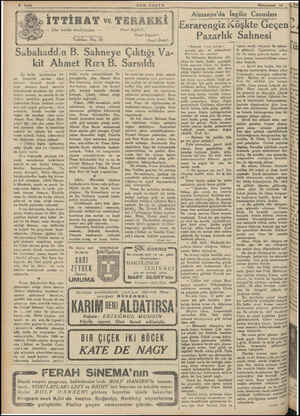  Ca ON KOSTA l'l"l'lllAT VE TEEAKKI — Her hakkı mahfuzdur. — Tefrika No. 35 Nasıl doğdu?.. Nasıl Yaşadı?.. Nasıl Öldıi?.....