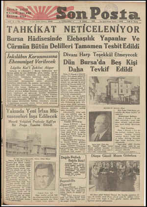  GALKIN GÖZO HALKIN KULAĞI SALKIN..DİLİ Sene 3 — No 913. Yanı işleri telefemu İstanbul — 20203 8 Şubat Son P — ÇARŞAMBA — 1933