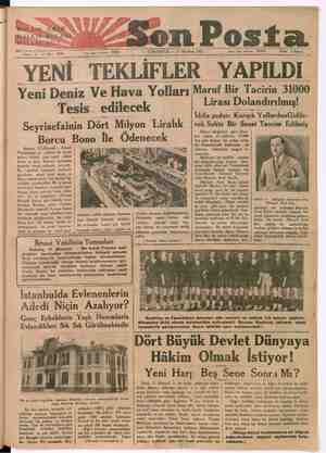    HALKIN, GÖZÜ MHALKIİNSCKULAĞI HALKINYDİLİ m e mw e ii oki 05  GOMARTESİ — 17 Haziran 1933 ; Pisi Sokar ENİ TEKLİFLER...