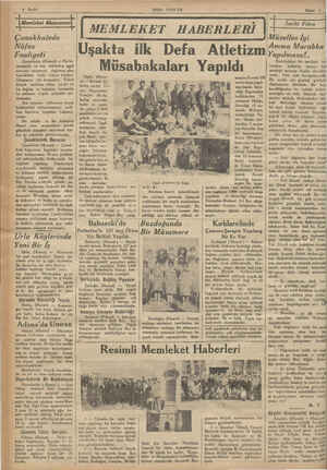    4 Sayfa Çanakkalede Nüfus Faaliyeti Çanakkale, (Hususi) — Harbı- umumide ve onu müteakıp işgal seneleri esnasında  dağılmış