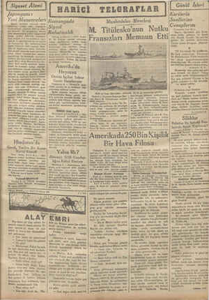    Japonyanıı Yeni Manevraları|R Büyük devletler arasında deniz silâhlarını o tahdit eden: Vaşington konferansın müddeti 1935