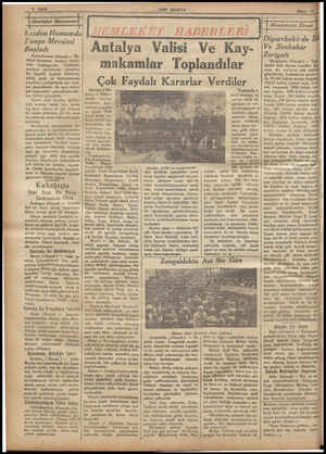  Kızılca Hamamda Fanyo Mevsimi Başladı Kızılcahamam (Hususi) — İlk- bahar kazamızın faaliyet devre- sinin o başlangıcıdır. e