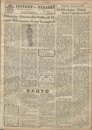    ——ğ—------— — . SON ml emişi İTTİHAT TERAKEİ) | Pei Here — Her hakkı mahfuzdur — O Nani Değtu?. Abdülvehabın Ülküsü Düdük