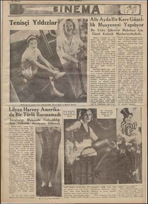    GeERE A AA -00e Altı AydaBir Kere Güzel- lik Muayenesi Yapılıyor Helivutan en meşhur tenisçi yıldızlarından Doreti Vilson