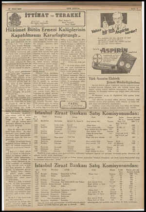  SON POSTA İTTİRAT » TERAKKİ 8 inci kısım No. 93 Ker hakkı mahfuzdur. 20 » 10- 934 Ziya Şakir < Hükümı kumet Büt Ermeni Kulü