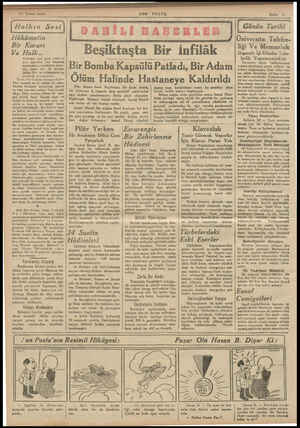  ' Halkın Sesi İ dükümetin Bır Kararı Ve Halk.. Hükümet açık saçık resim ve yazı mneşreden bazı fransızca mecmuaların...