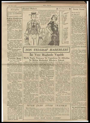  25 Birinci teşrin | | n SAT Z, Mündericatımızın çoklu- gundan  dercedilememiş- ifir. Ba— —— Balkan Kor;feransı Bulgarlar 3