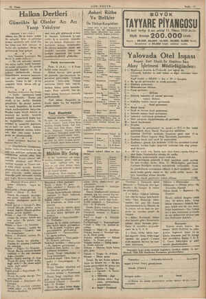    AÇA ıo Halkın Dertleri Gümrükto—[ıî Olanlar Acı Acı ! Yanıp Yakılıyor (Baştaraf 1 İnci yüzde ) alâkası var. Bir ay sonra