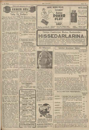    n Muharrirli A, R. Büyük tarihi roman 15- 6 - 935 Çesmer str(fğ 'Telrika No. : 100 Telâş Ve Endişe!. Üçüncü Ahmet, Gece...