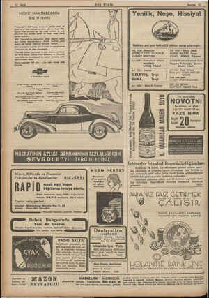    12 Sayfa UCUZ MAKINALARIN EN KIBARI * Ckevrolef ” 1935 Mastar moden üe çimdiye kadar 68 güzel ve en Lüks arabasını meydana