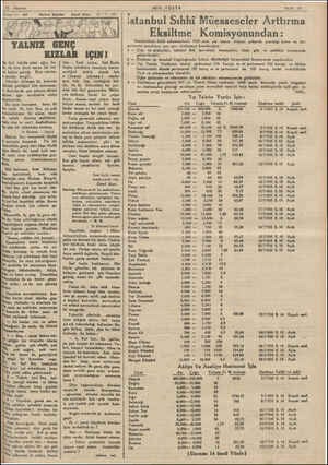  21 Haziran İsirika No: 22 YALNI 21-6 - 985 LD GENÇ KIZLAR iÇiN! İln bizi takdis eden ağız, bu- Ün de bize lânet saçan bir vok