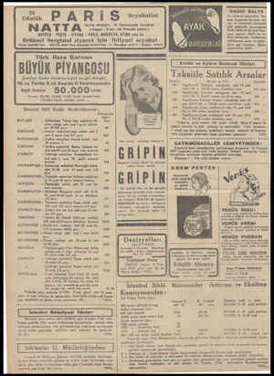  23 a ? Günlük P A R ğ s Seyahatini NATTA tertip etmiştir. 31 Temmuzda hareket ( Vapur - Tren - ve Trende yatak ) BÜKREŞ -...