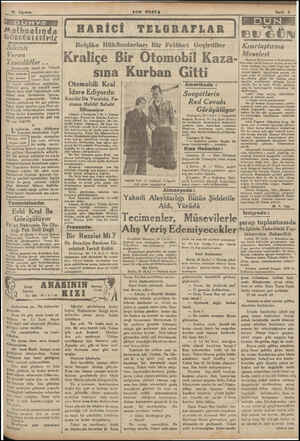 Matbu GÖRDÜKLERİMİZ Sıkıntı Veren Tesadüfler.. Almanyada hepsl de Yahudi l sal Nazi sözünün htarı olan ulu- ı::ı kısaca Nazi