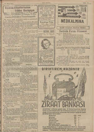  19 Birinci Teşrin ee —e e A —e rae gÜzaamaa> )9.10-935 HMNDT SFT DKM 0344 Zindan Köşelerinden Yıldız Sarayıpa Z. Ş. ea O...