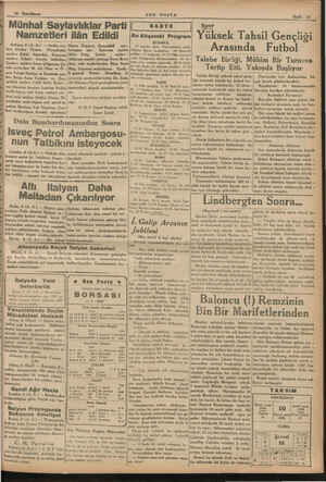    J , re'de zecri tedbirlerin teşmilini biz- 10 İkincikânun Münhal Saylavlıklar Parti Namzetleri ilân Edildi Ankara, 9 (A.