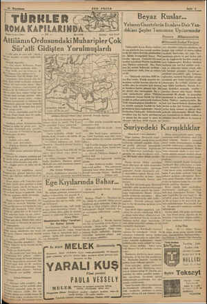 İkincikânun TÜRKLER © ROMA KAPILARIND Yazan: Gerhart Elleri — 77 — 30/1/9368 Sayfa Beyaz Ruslar... Yabancı Gazetelerin...