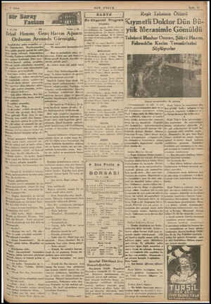  SON POSTA Bu Akşamki Program İSTANBUL 18: #Katmen opezası. 1915- Haberler. 19.304Pralesör Dr. Fahrettin Ketim ta- xafından