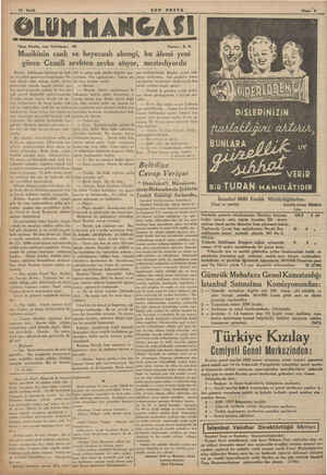     “Son Posta,, nın Tefrikası: 49 SON POSTA Yazan : A, R. Musikinin canlı ve heyecanlı ahengi, bu âlemi yeni gören Cemili...