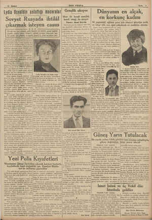    18 Haziran “SON POSTA îyîa Osyaldin anlattığı maceralar Genclik okuyor Sovyet Rusyada ihtilâl çıkarmak isteyen casus...