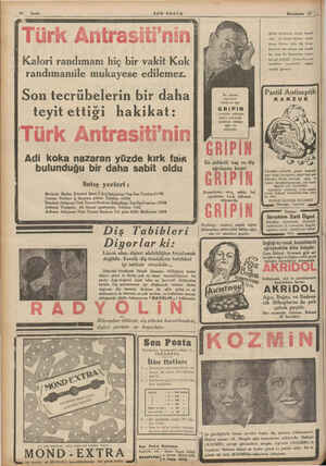    16 Sayta SON POSTA İkinciteşrin 28 — Kalori randımanı hiç bir vakit Kok randımanıile mukayese edilemez. Son tecrübelerin