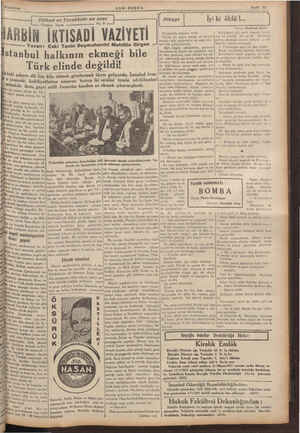  l'ıhıu'ı.a....., SON-POSTA .— ea İttihad ve Terakkide on sene Onuncu kiısıme ——— NÂRBİN Yazan: İKTİSADİ VAZİYETİ Eski Tanin