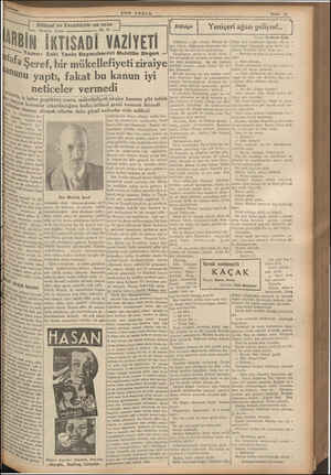  SON POSTA İttihad ve Terakkide on sene İRBİN Stafa Onuncu kısım İKTISADI VAZİYETİ Yazan: Eski Tanin Başmuharriri Muhittin...