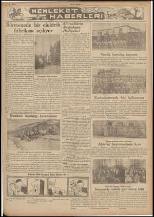  MEMLEKET HABERLERİ M Sürmenede fabrikası Trabzon (Hususi) — Sürmene ka- Zası Yanbolu adındaki dere üstüne ku- Tulan çökük bir