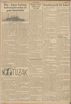    Sayfa — EZ “Rus <j apon harbinin kahramanlarından iki İstanbulda! gemi MAREA sapon gemilerincen (Baştnrafı 1 inci sayfada)